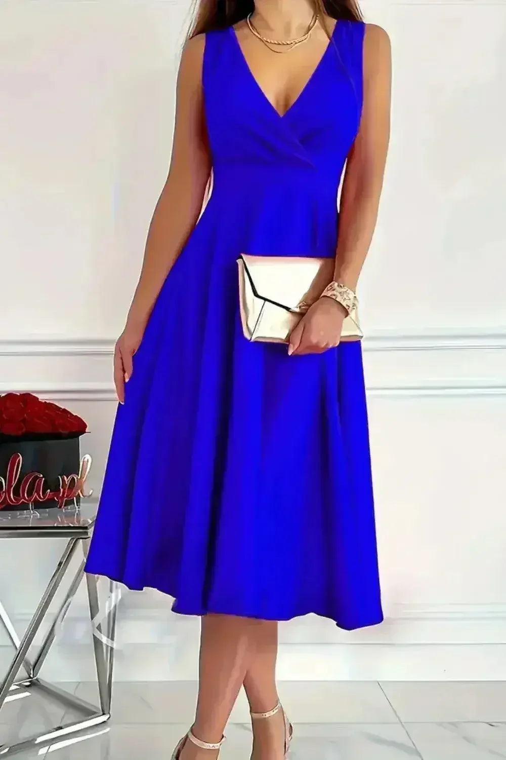 Sleeveless Midi Dress - Femstylo