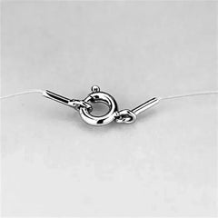 3W420 - Rhodium Brass Necklace with AAA Grade CZ in Clear - Femstylo
