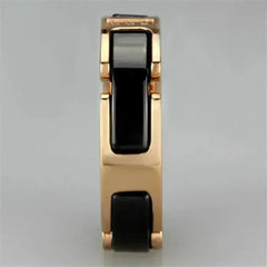 3W964 - IP Rose Gold(Ion Plating) Stainless Steel Ring with Ceramic - Femstylo