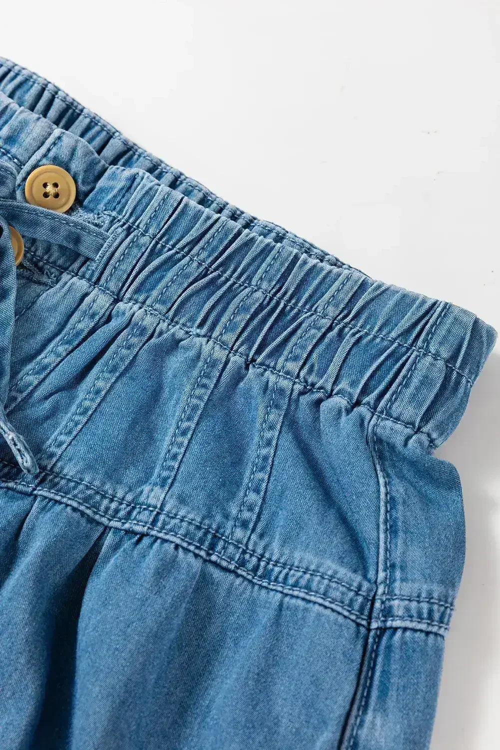 Carbon Grey Mineral Wash Button High Waist Wide Leg Jeans - Femstylo