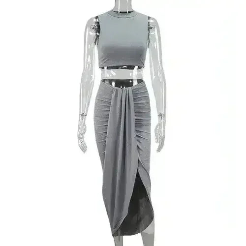 Medium Length Irregular Vest Dress - Femstylo