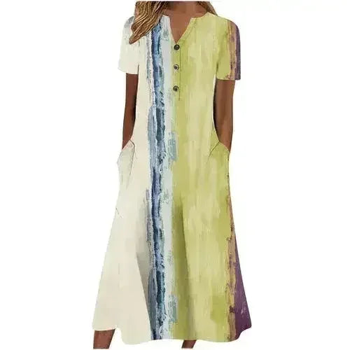 Women’s Summer Midi Dress – Casual, Light & Pocket-Ready - Femstylo
