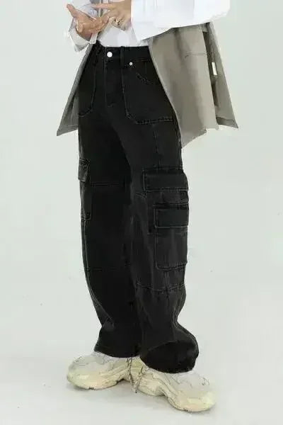 Baggy Cargo Jeans – Cotton Utility Pants with Relaxed Fit - Femstylo
