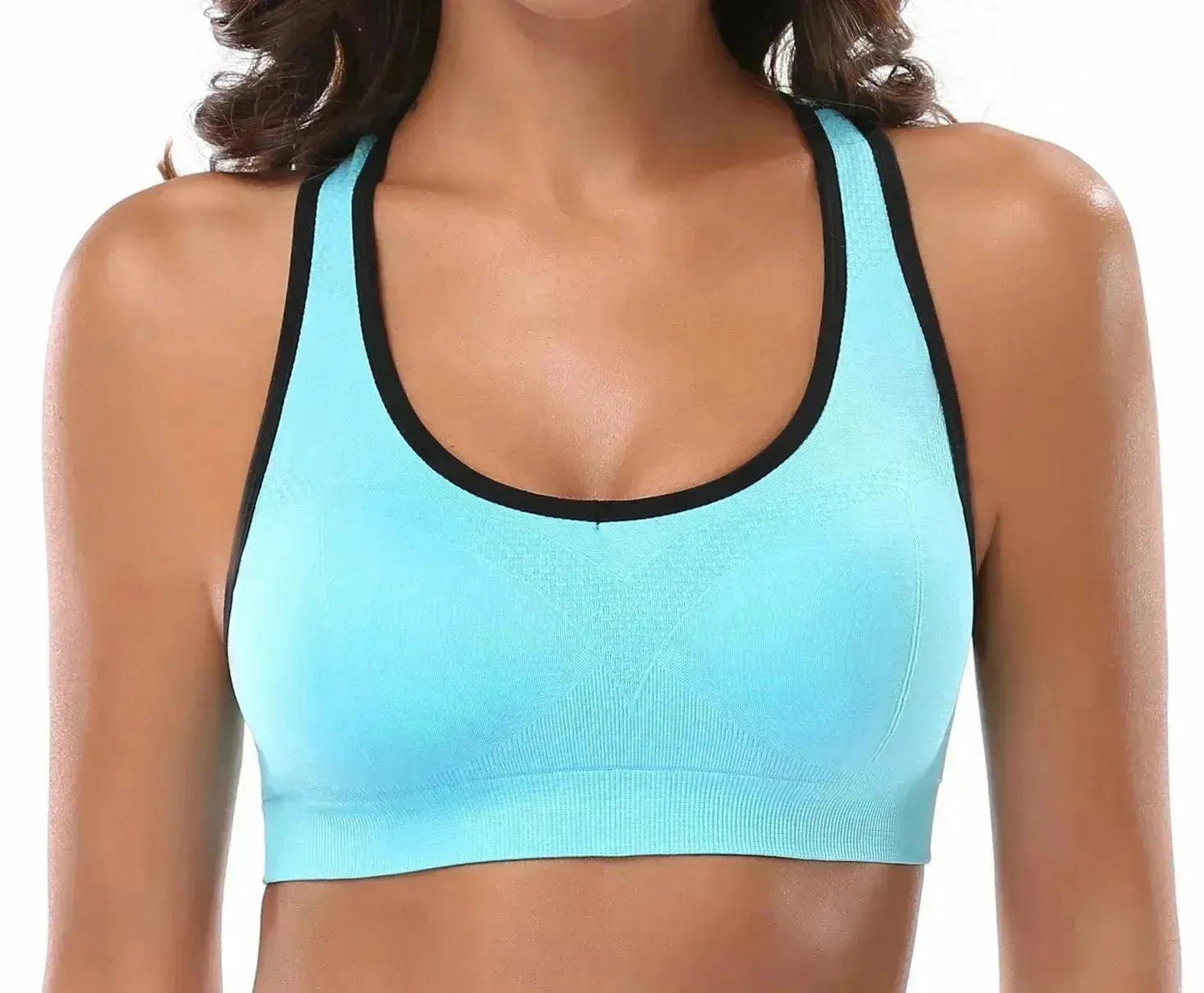 Women’s Stylish Racerback Athletic Sports Bra | Padded Seamless High I