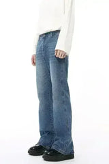 Mid Rise Jeans with Pockets - Femstylo