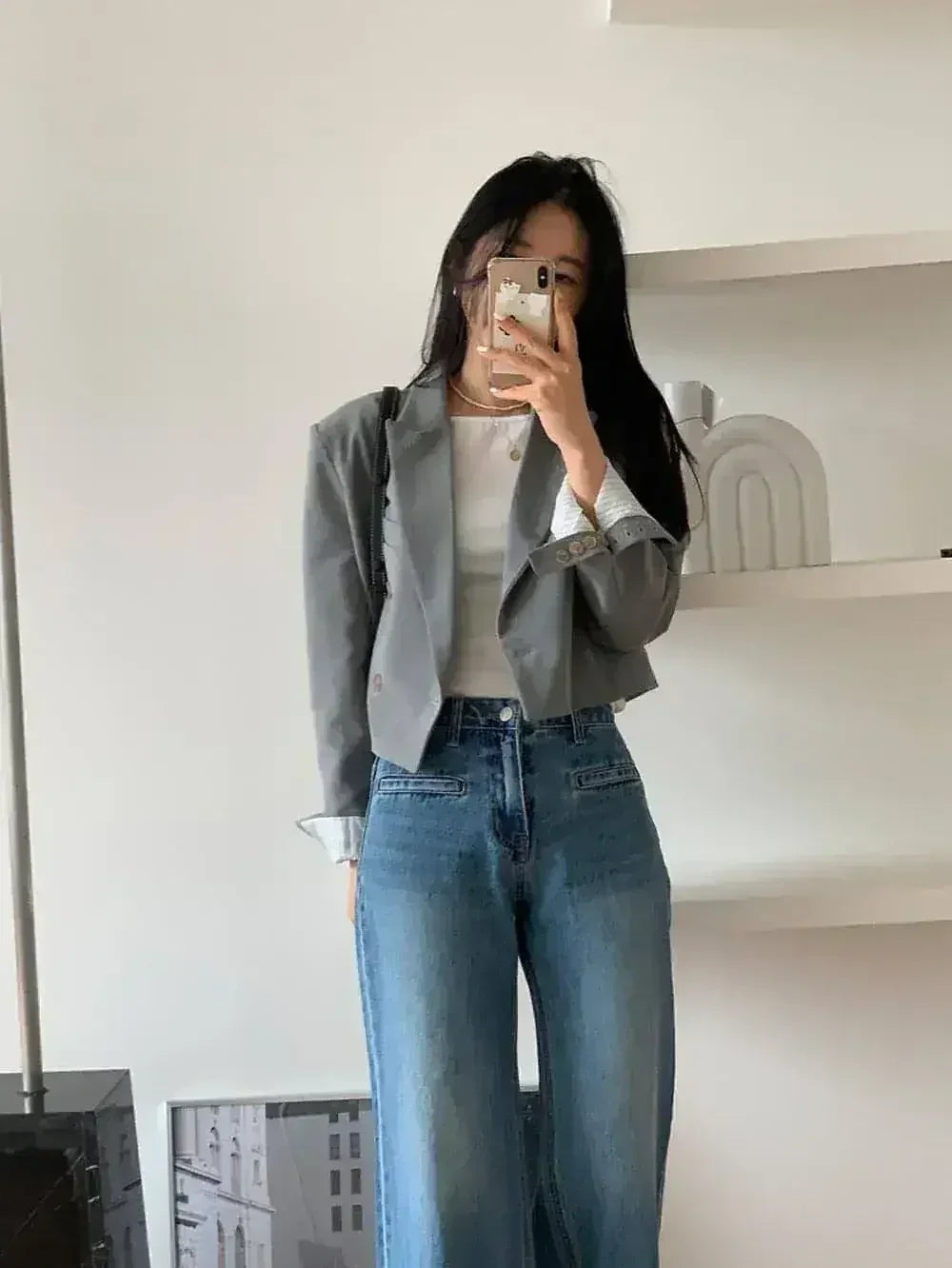 Retro High Waist Slimming Jeans Women - Femstylo