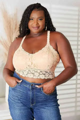 JadyK Juliette Full Size Crisscross Lace Bralette - Femstylo