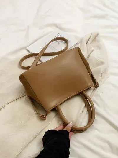 Suede Adjustable Strap Double-Use Handbag - Femstylo