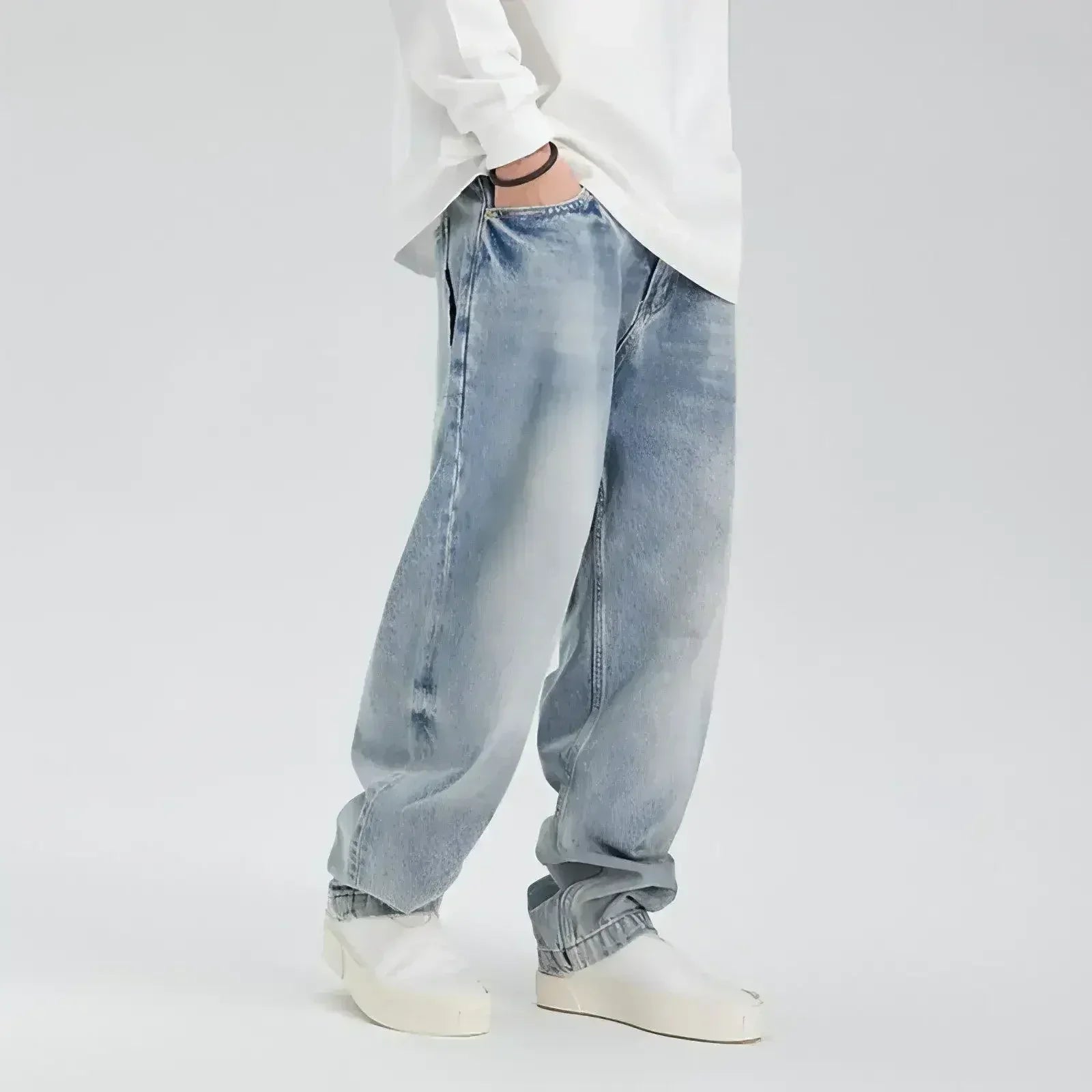 UrbanFade™ Retro Distressed Washed Jeans - Femstylo