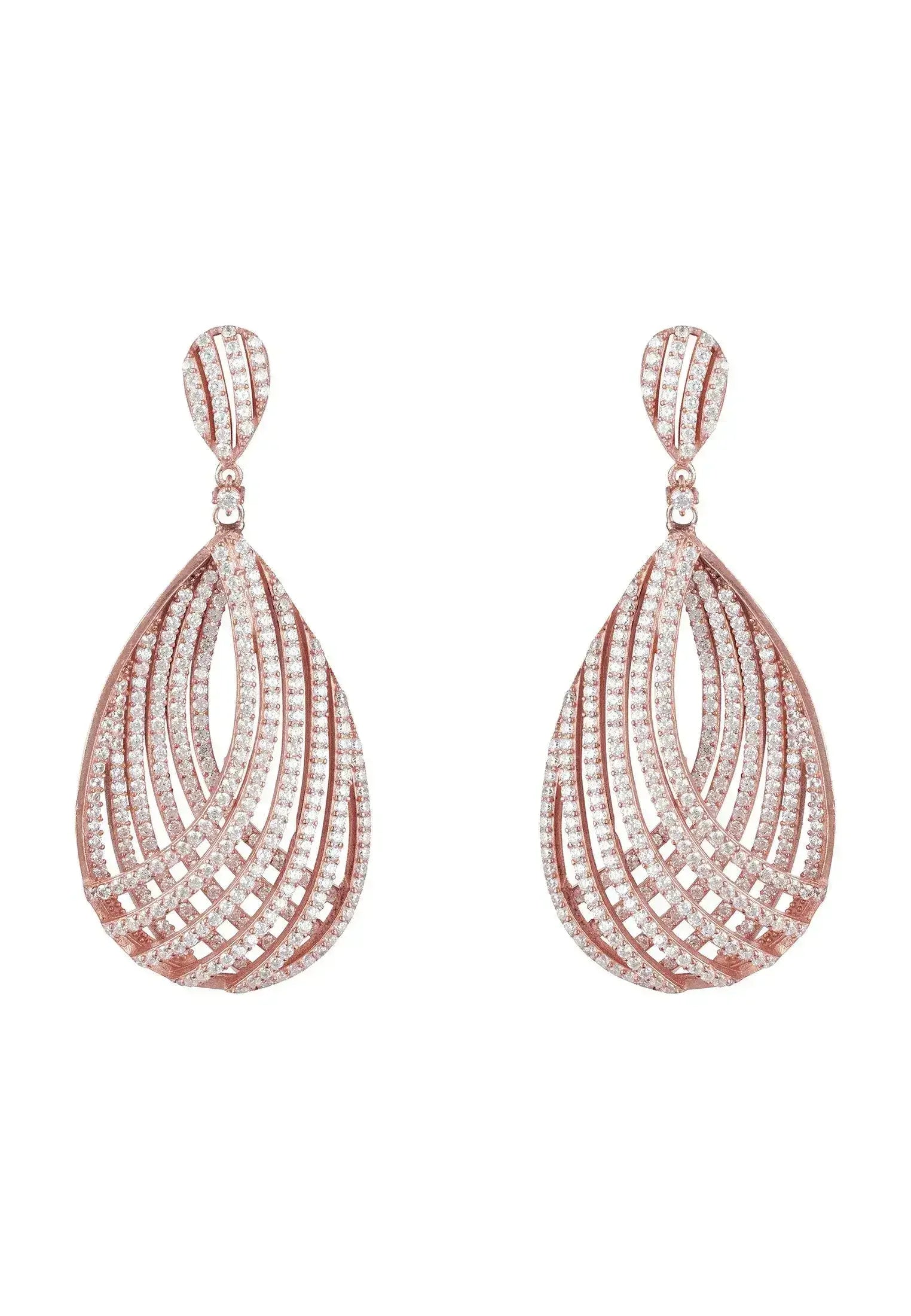 Vortex Teardrop Earring Rosegold - Femstylo