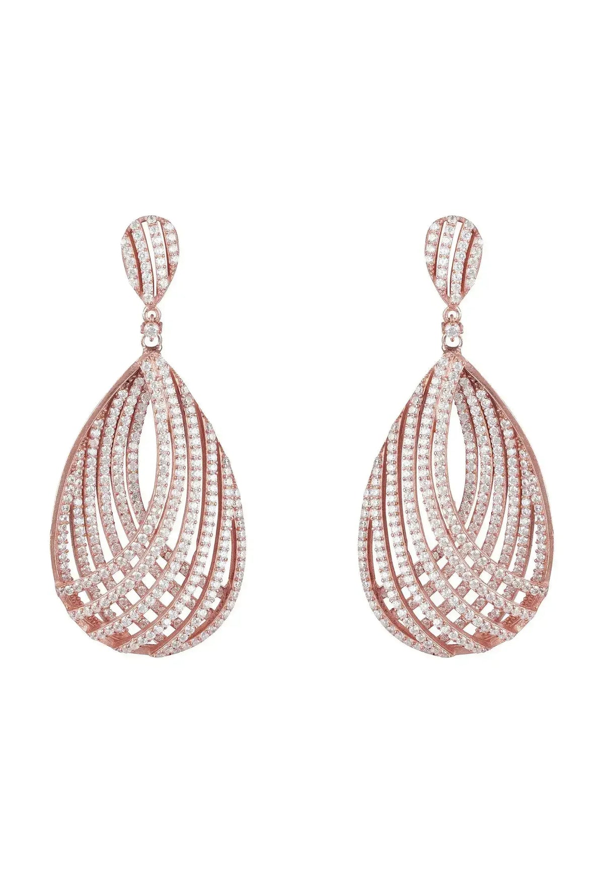 Vortex Teardrop Earring Rosegold - Femstylo