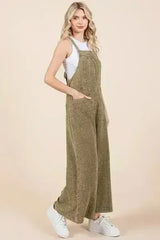 Mittoshop Textured Wide Leg Overalls - Femstylo