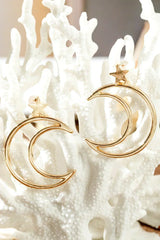 Gold Star & Moon Plated Alloy Earrings – Femstylo