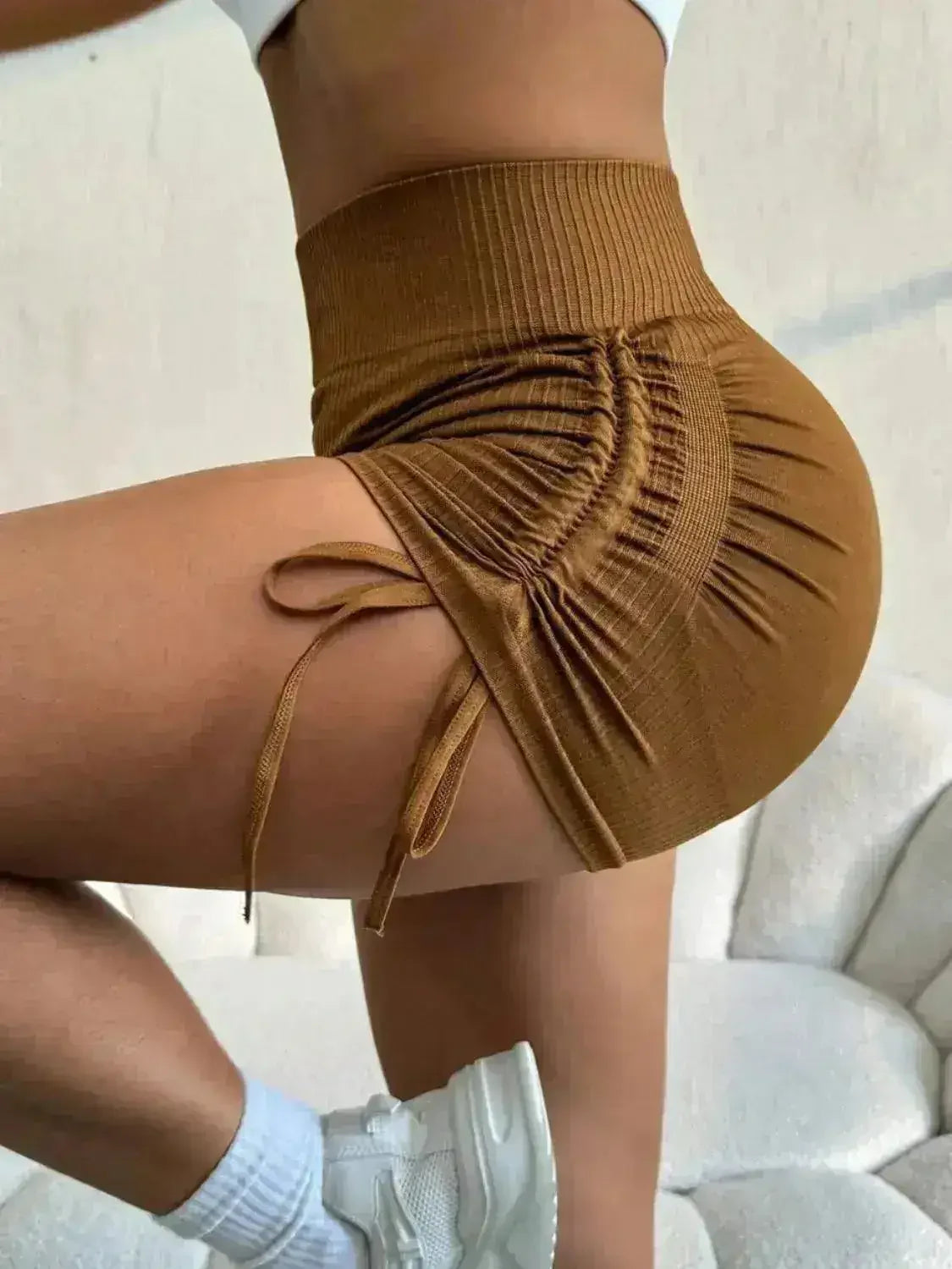 High Waist Active Shorts | Polyamide-Elastane Blend | Workout Essentials - Femstylo