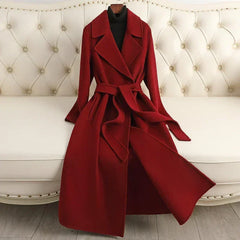 Autumn & Winter Temperament Korean Wool Coat for Women – Elegant &
