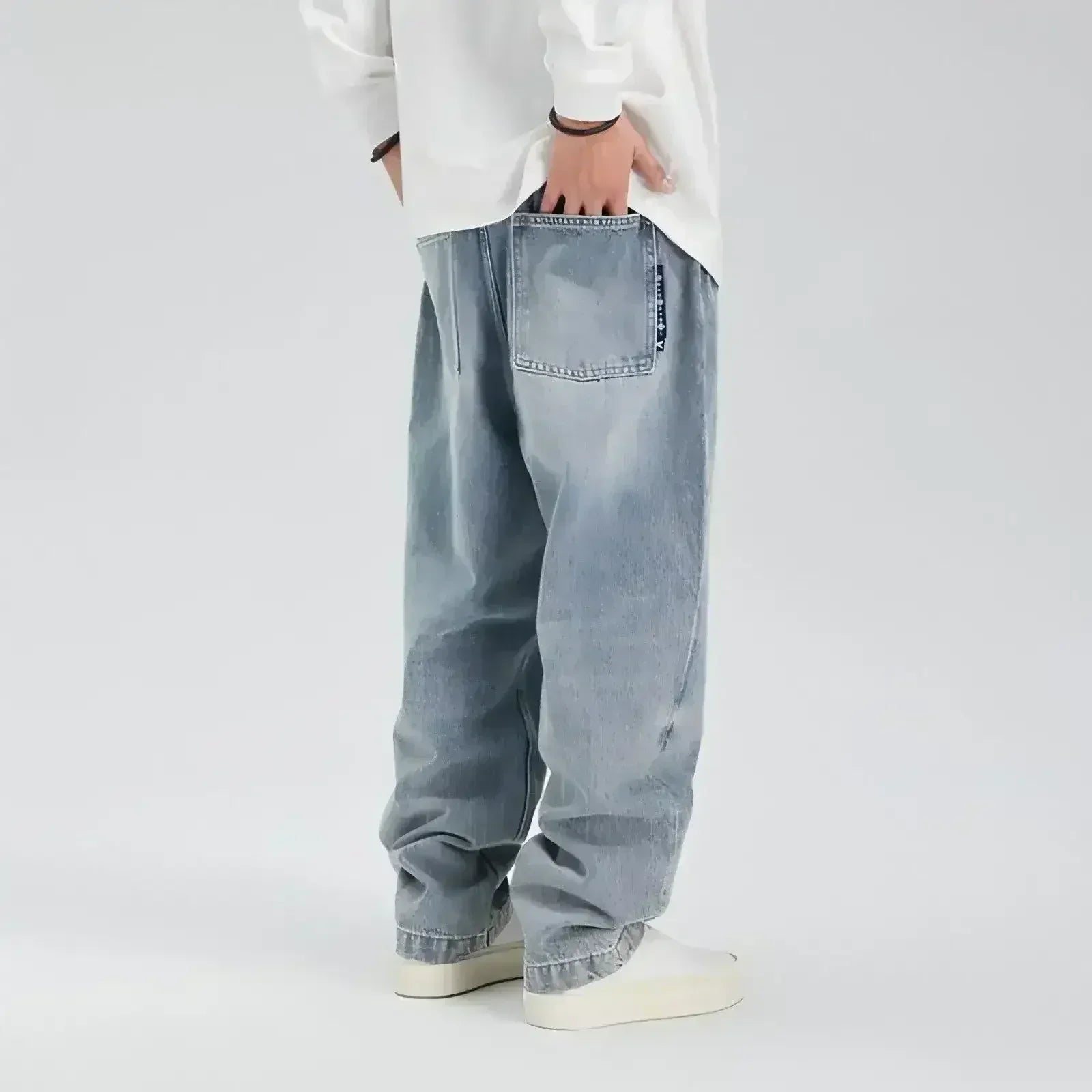 UrbanFade™ Retro Distressed Washed Jeans - Femstylo