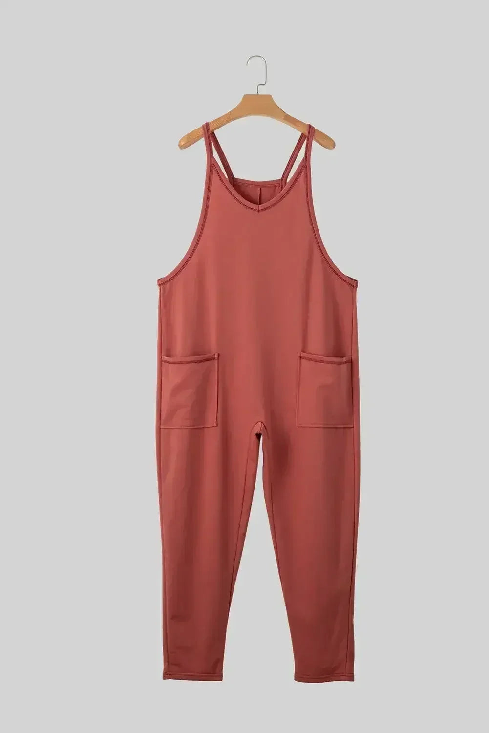Gold Flame Solid Color Loose Fit Harem Jumpsuit - Femstylo