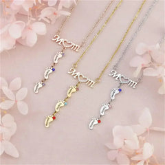 Mother's Day MOM Foot Personalized Necklace - Femstylo