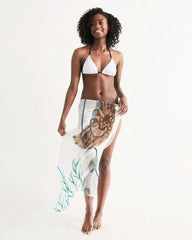 Sheer Sarong Swimsuit Cover Up Wrap / White Seashell