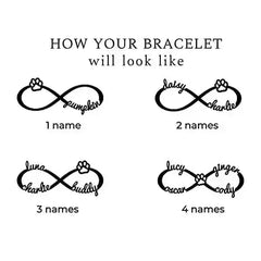 Custom Pet Name Bracelet, Pet Memorial Bracelet, Dog Cat Mom Bracelet - Femstylo