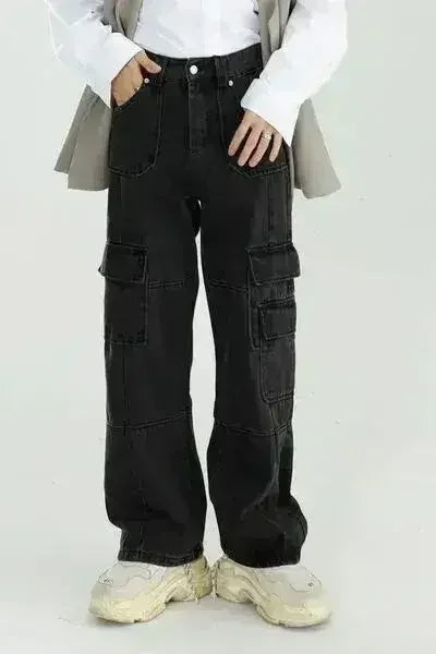 Baggy Cargo Jeans – Cotton Utility Pants with Relaxed Fit - Femstylo