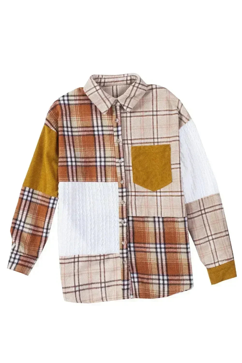 Plaid Pocket Shirt Jacket - Femstylo