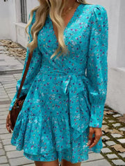Devine Ruffled Long Sleeve Mini Dress – Femstylo - Femstylo