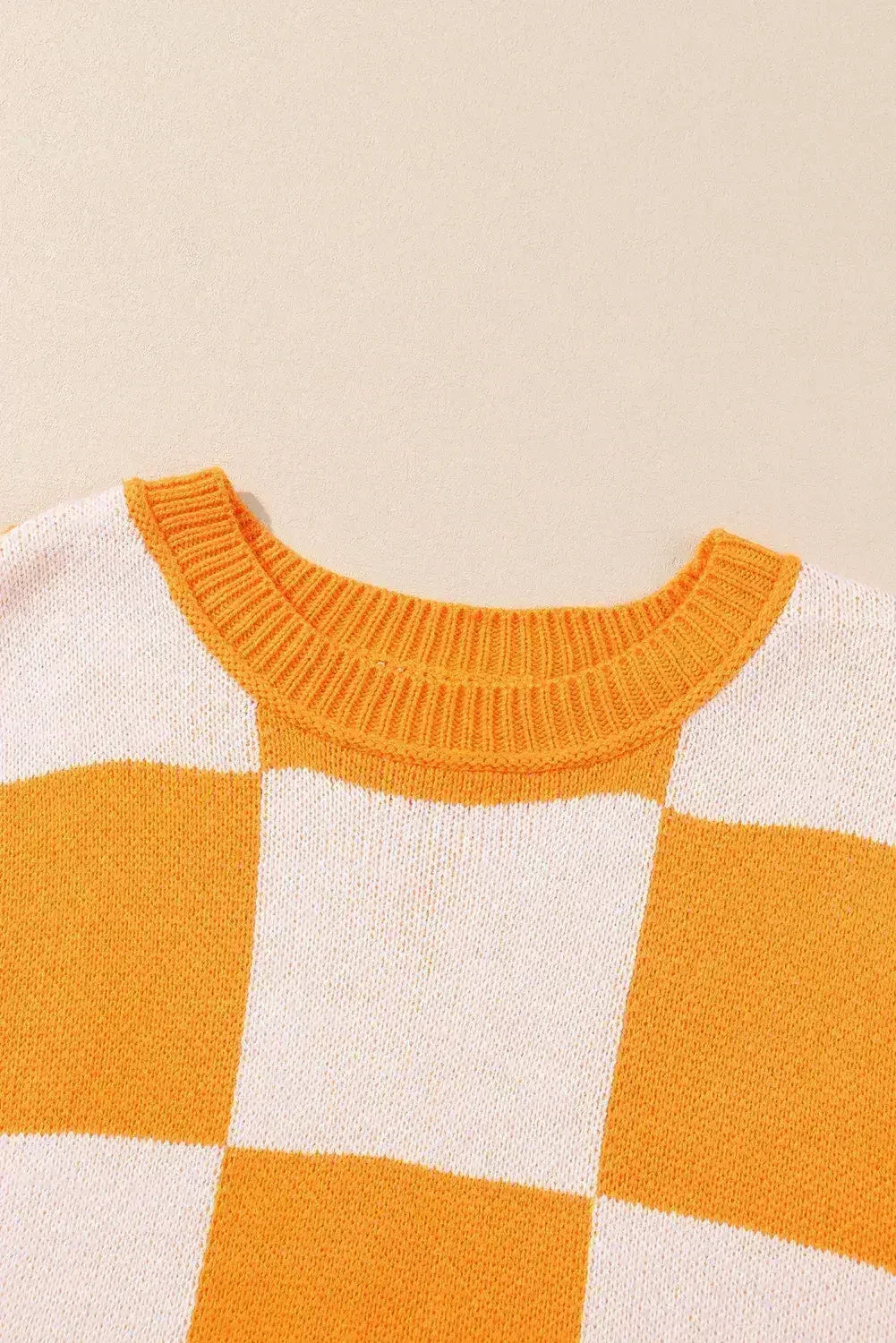 Green Checkered Bishop Sleeve Pullover Sweater - Femstylo