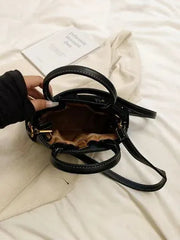 Suede Adjustable Strap Double-Use Handbag - Femstylo