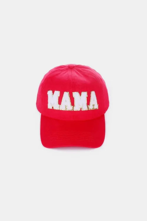 MAMA Chenille Patch Baseball Cap - Washed Cotton City Hat | Femstylo