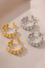 Gold Shell Hoop Alloy Earrings – Coastal Elegance | Femstylo