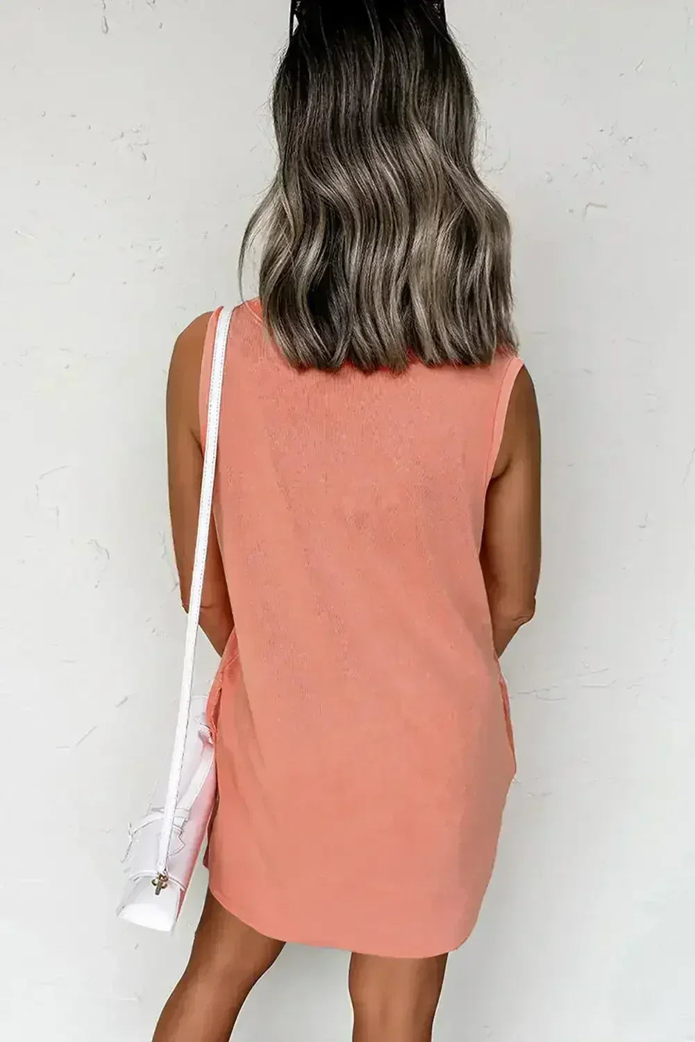 Beau Blue Mineral Wash Pocket Tank Mini Dress - Femstylo