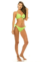 Underwire Padded Bikini Set - Silver Jewelry Straps | Femstylo - Femstylo