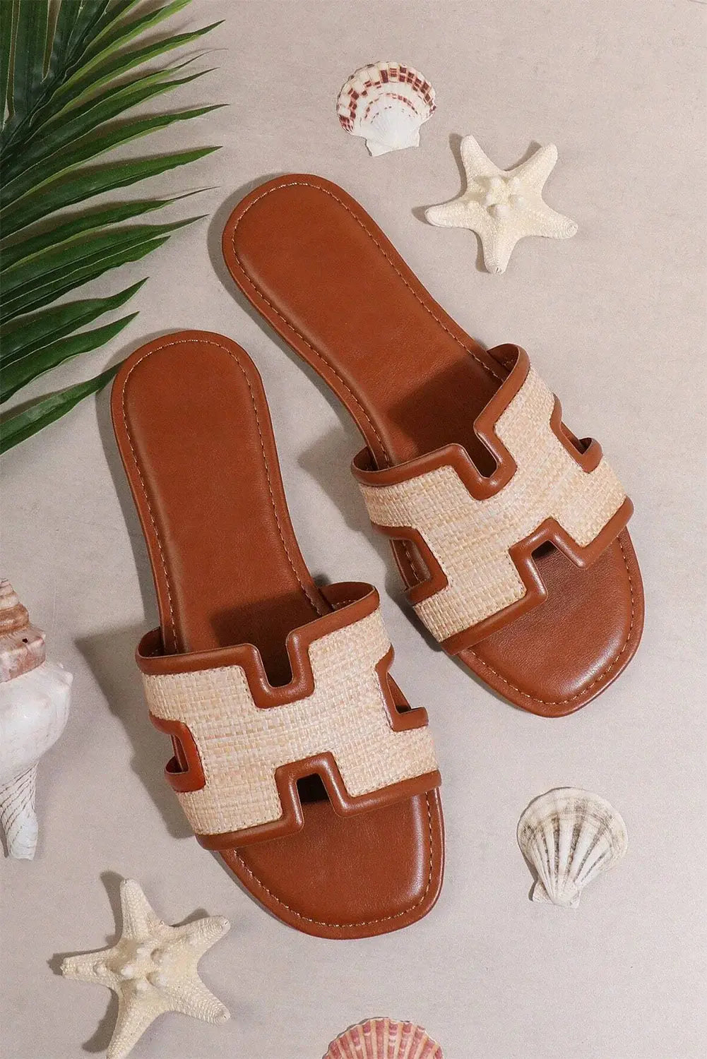 White Hollow Out Open Toe Slippers