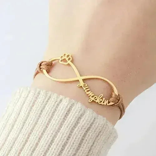 Custom Pet Name Bracelet, Pet Memorial Bracelet, Dog Cat Mom Bracelet - Femstylo