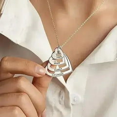 Grandma Heart Necklace, Personalized Grandma Jewelry, Nana Necklace - Femstylo