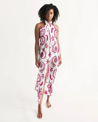 Sheer Lace Red Style Swimsuit Cover Up