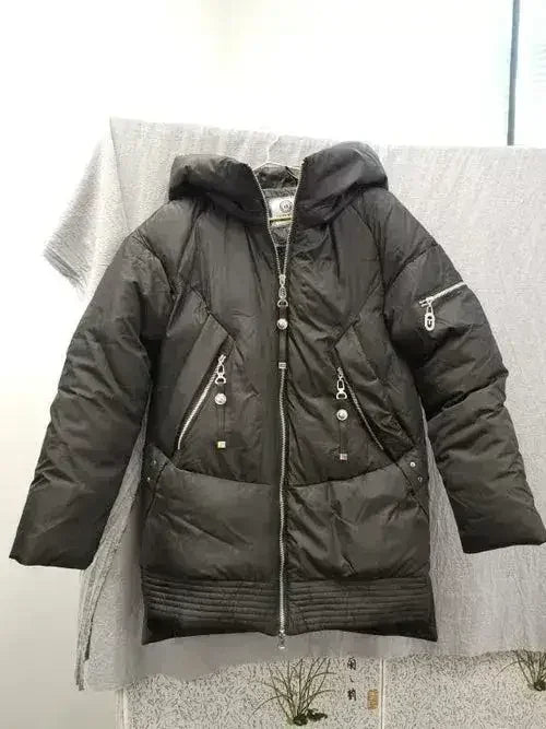 Casual hooded women winter coat parka Zipper pocket padded jacket coat - Femstylo
