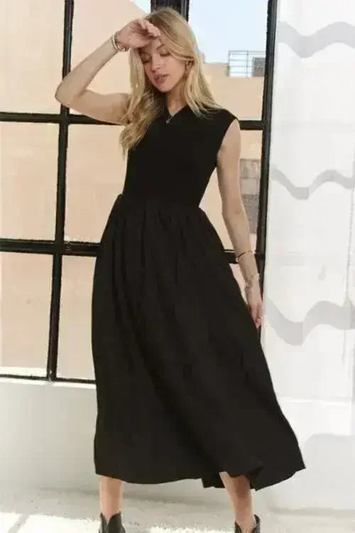 ADORA V-Neck Cap Sleeve Dress - Femstylo