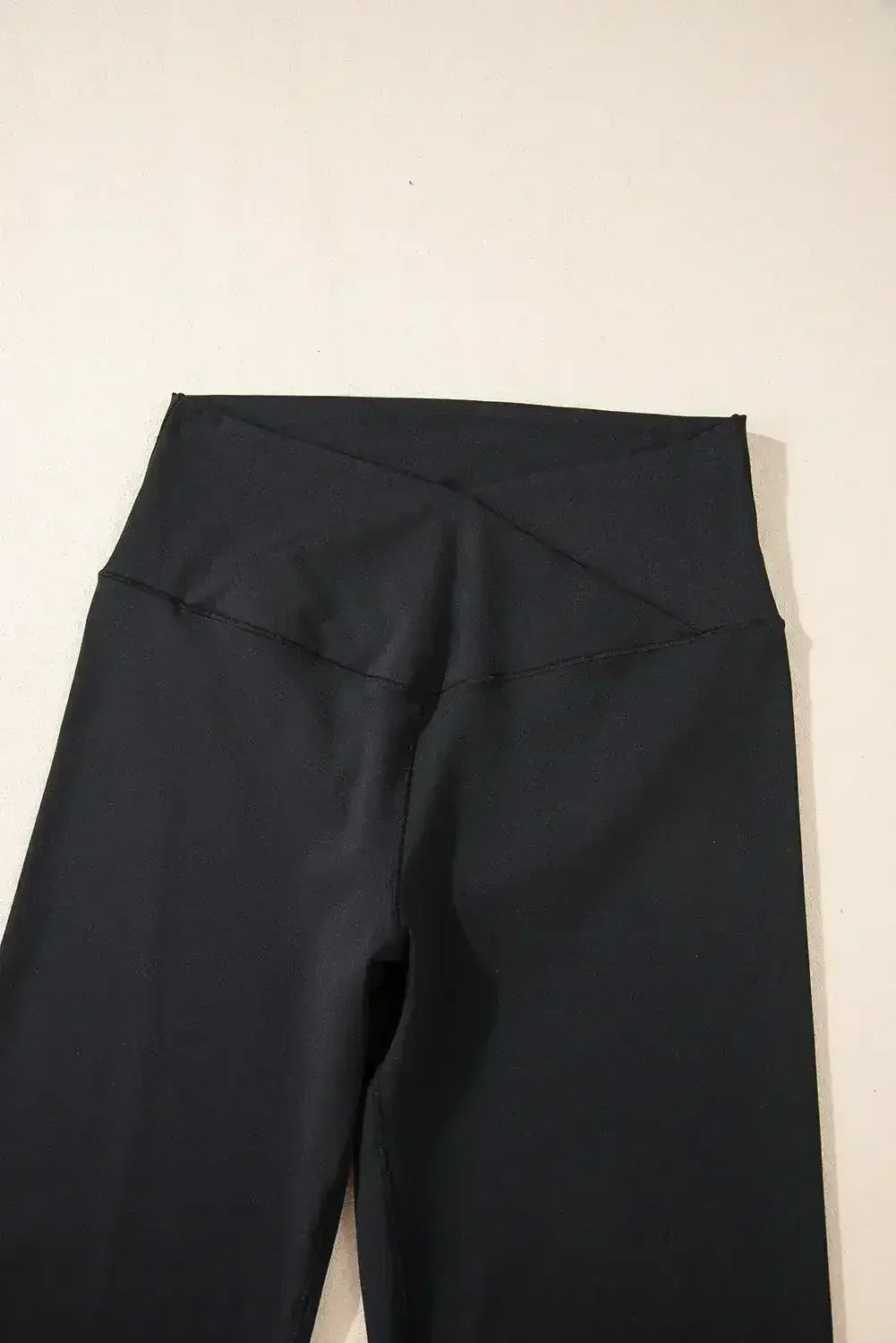 Dark Grey V Shape High Waist Flared Leggings - Femstylo