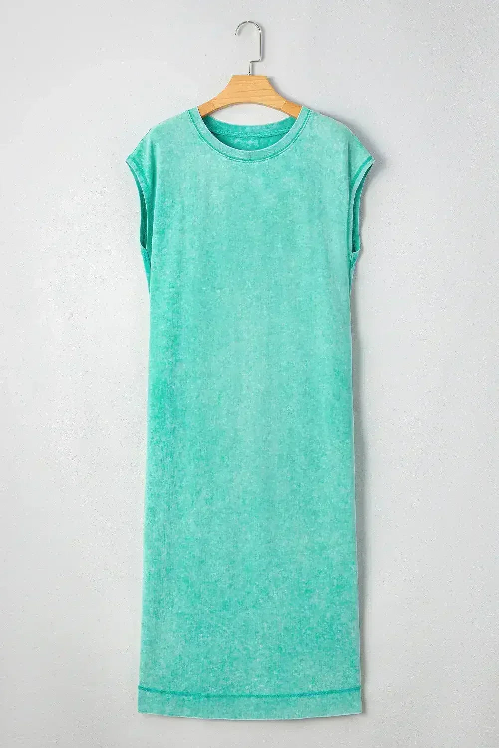 Carrot Mineral Wash Pocketed T-shirt Dress - Femstylo