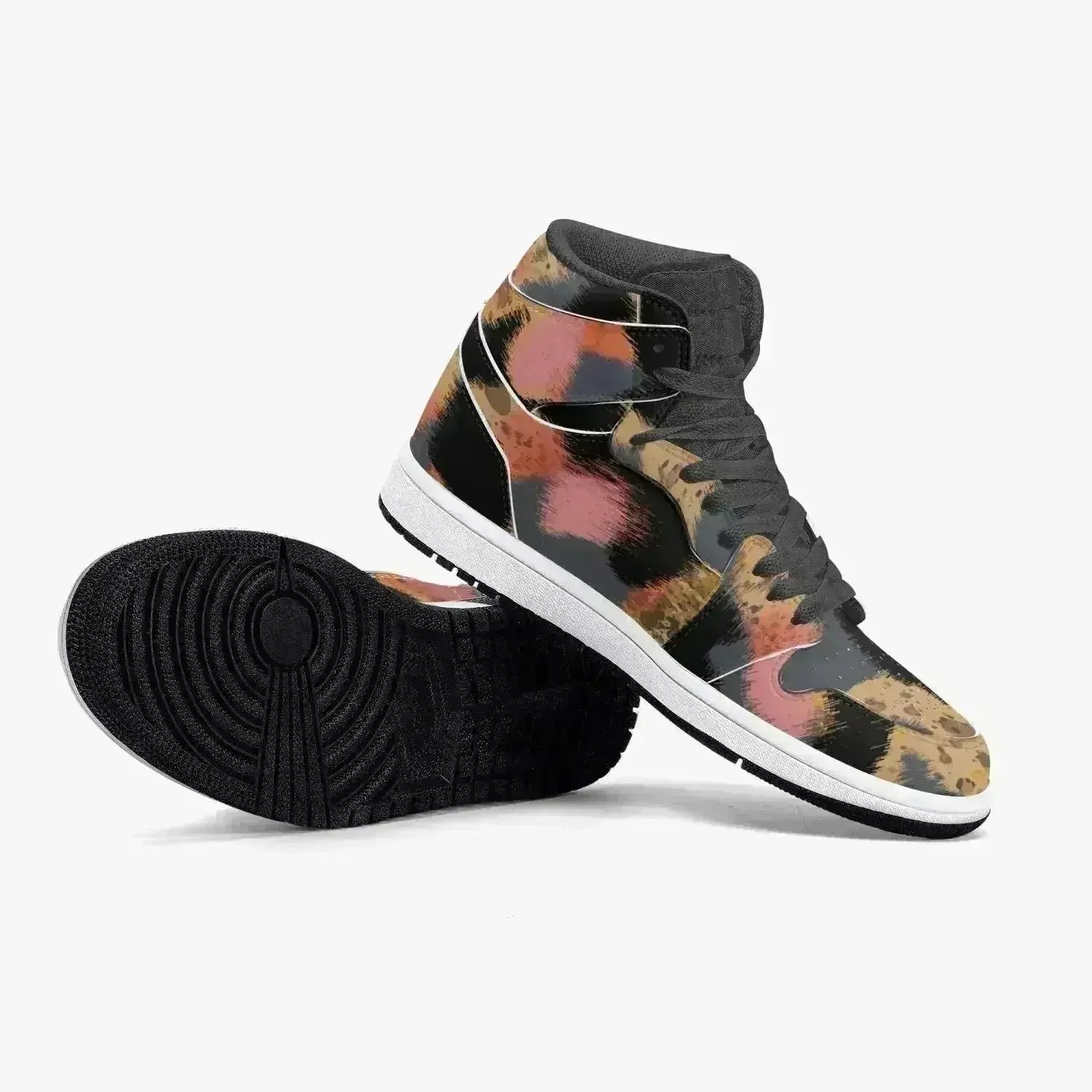 Jacki Easlick Leopard Print High-Top Leather Sneakers - Femstylo