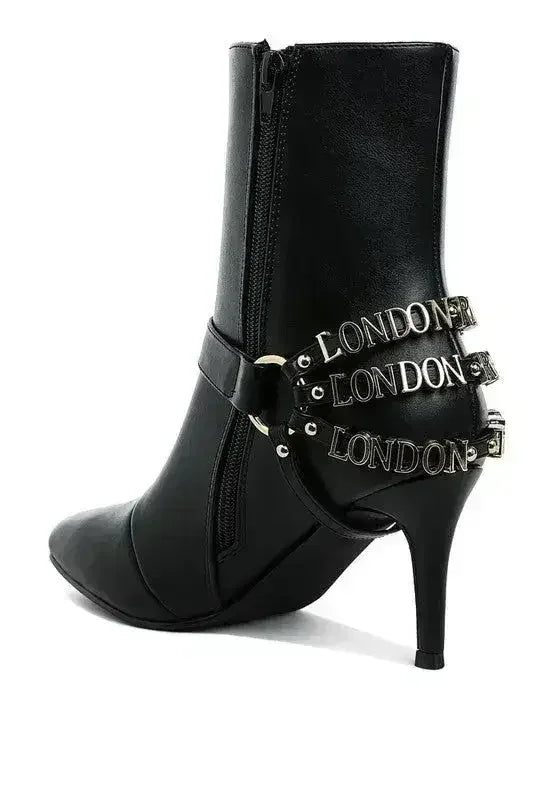 Buckle Harness Stiletto Boots - 3" Heel | Femstylo - Femstylo