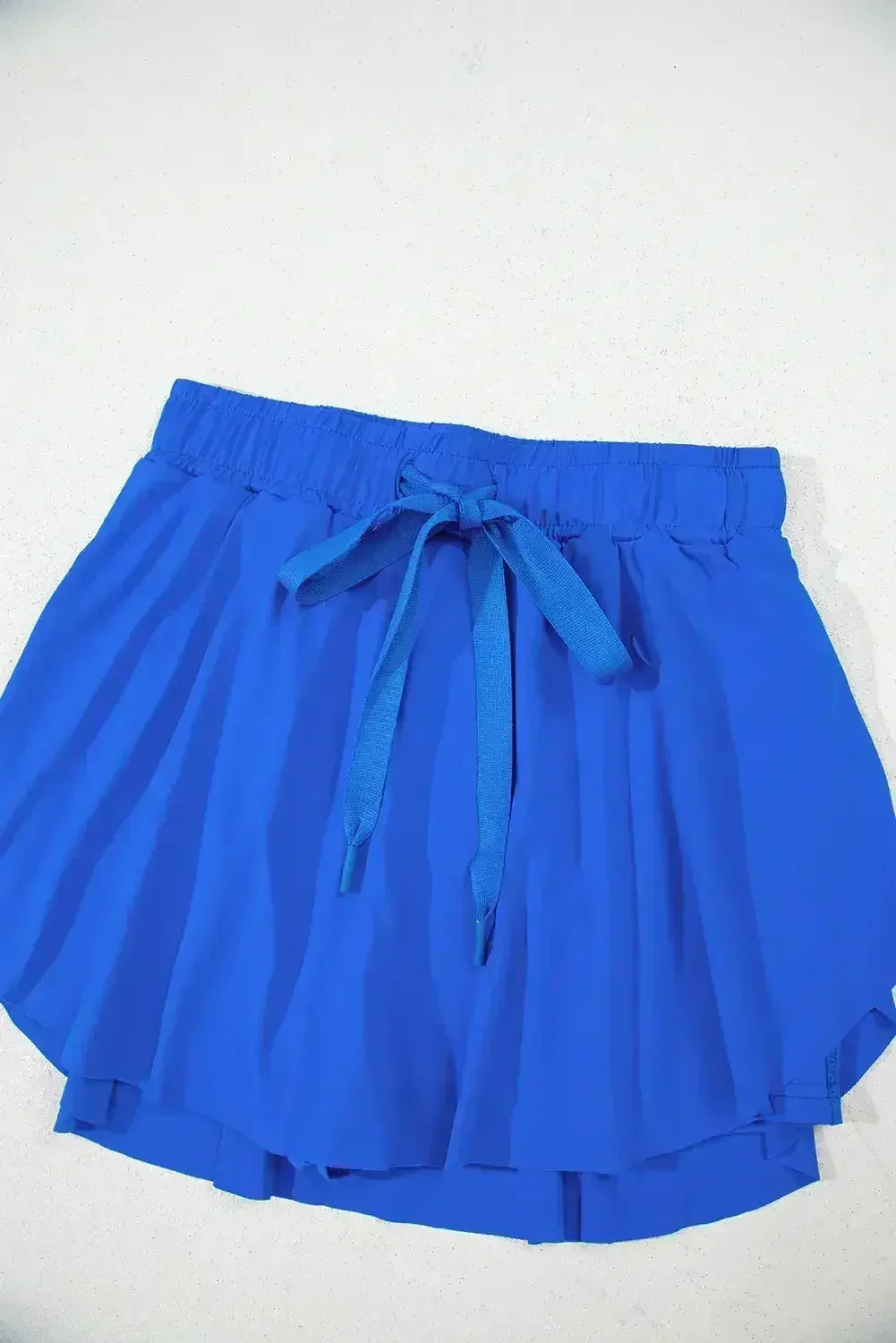 Light Green Drawstring High Waist Lined Tennis Skort - Femstylo