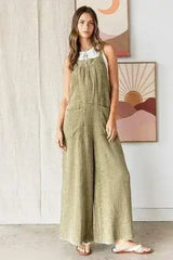 Mittoshop Textured Wide Leg Overalls - Femstylo