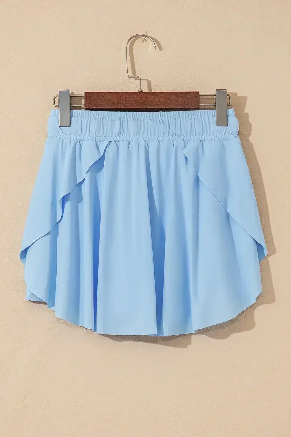 Light Green Drawstring High Waist Lined Tennis Skort - Femstylo