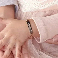 Baby Name Bracelet, Toddler Bracelet, Baby Shower Gift, Children's ID - Femstylo
