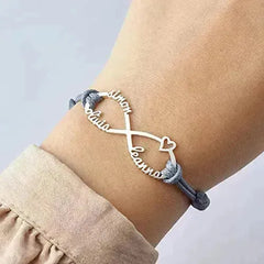 Custom Name Infinity Bracelet | Sterling Silver Mom Jewelry