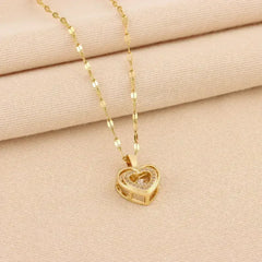 LuxeJewels™ – Double Layer Love Necklace (Titanium Steel) - Femstylo