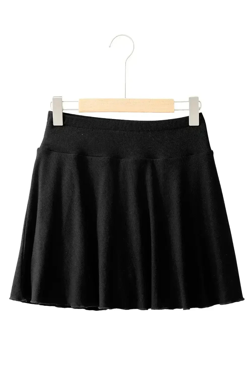 Blue A-line Draped High Waist Pocketed Lined Skort - Femstylo